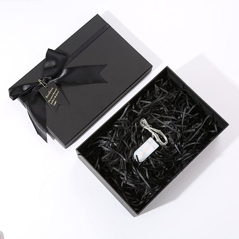 JINZOFLY Black Crinkle Cut Paper Shreds, 100g Shredded Paper for Gift Box, Basket Filling & Decorating - Image 3